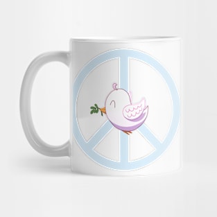 Dove of Peace on a Peace Symbol Mug